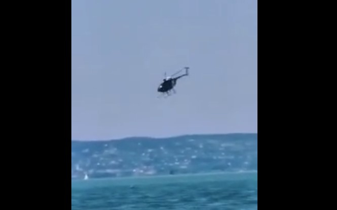 A Balatonba zuhant egy rendőrségi helikopter - Videó