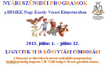 Legyél Te is könyvtári cimbora!