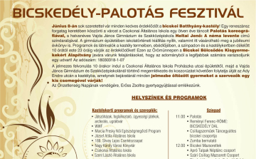 Bicskedély Palotás Fesztivál Program-részletes