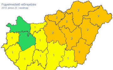 Megemelték a viharriasztás fokozatát