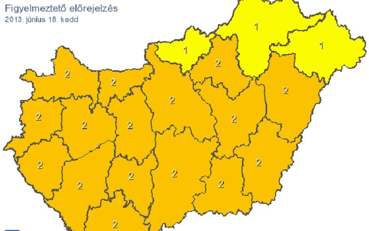 Kiadták a riasztást: itt szakadhat le az ég 