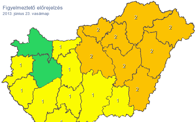 Megemelték a viharriasztás fokozatát